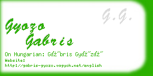 gyozo gabris business card